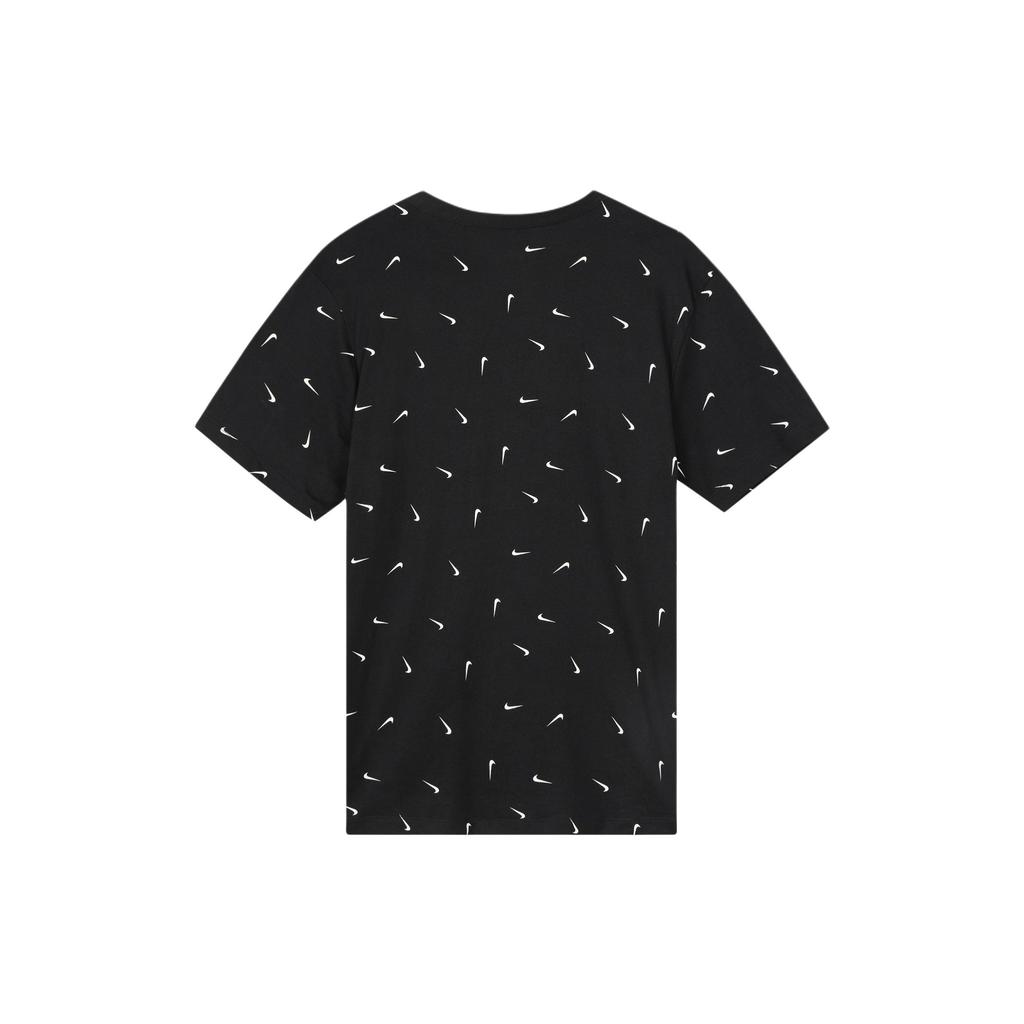 Nike Logo-Print Rundhals Kurzarm T-Shirt Herren Tops Schwarz DR7910-010