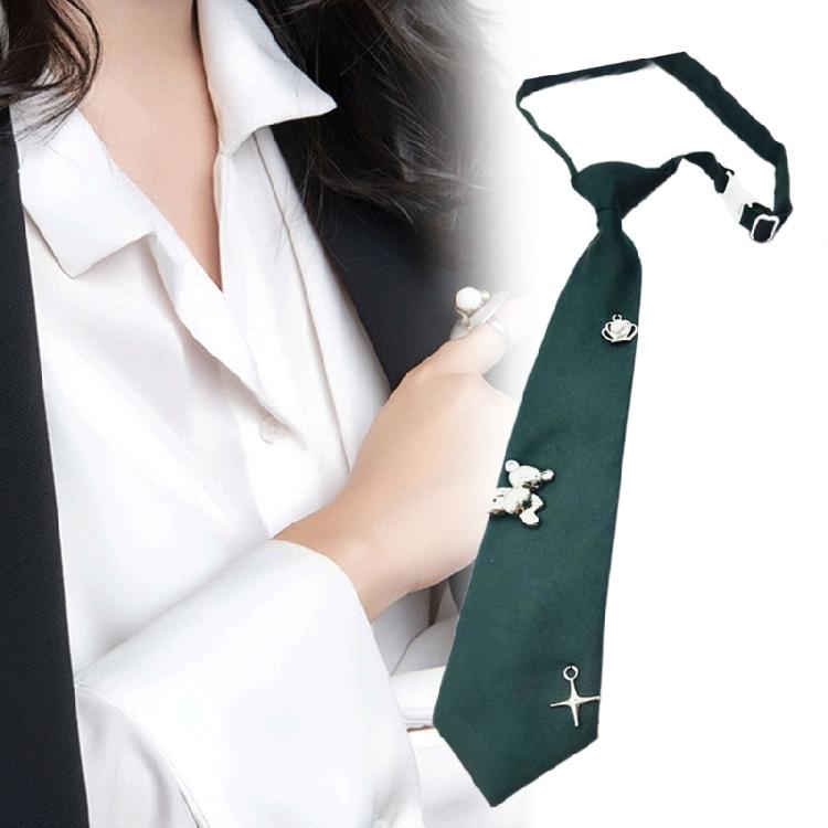 Versatiles Bear Crown Pattern Necktie Stage Performances Casual Neck Tie for Trendy Look