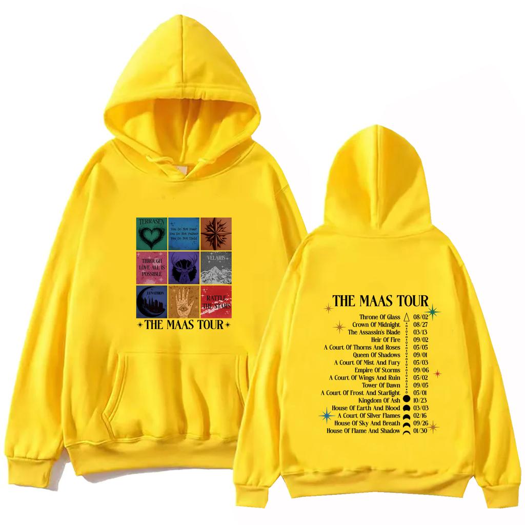 Sarah J Maas The Maas Tour Music Fans Gift Long Sleeve Women and Man Printing Casual Hoodie Spring and Summer