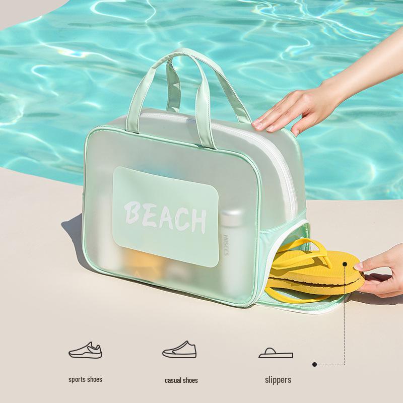 Waterproof Sports Swim Bag with Wet/Dry Compartments, Large Capacity Beach & Yoga Fitness Bag