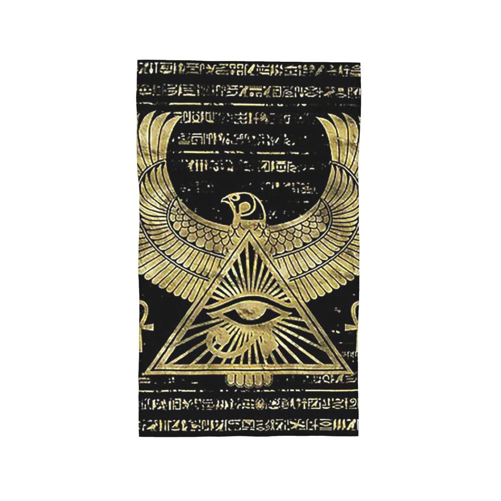 Egyptian Eye of Horus Wadjet Gold and Black Soft Face Towel Quick Dry Pool Bath Cotton Towels Absorbent Quick