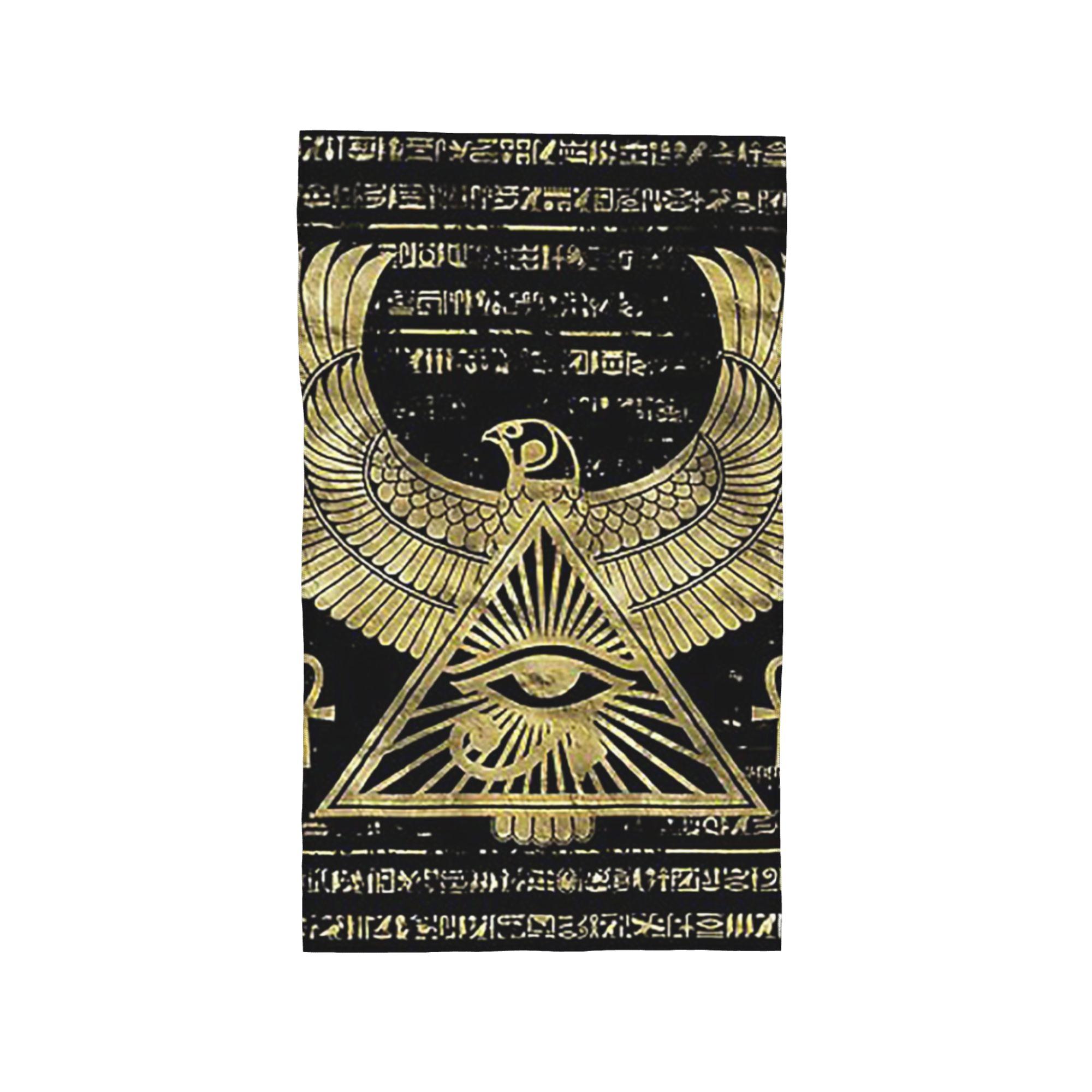 

Egyptian Eye of Horus Wadjet Gold and Black Soft Face Towel Quick Dry Pool Bath Cotton Towels Absorbent Quick W40*H60(CM)