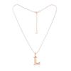 Estele Rose Gold Letter "L" Pendant Necklace for Women/Girls