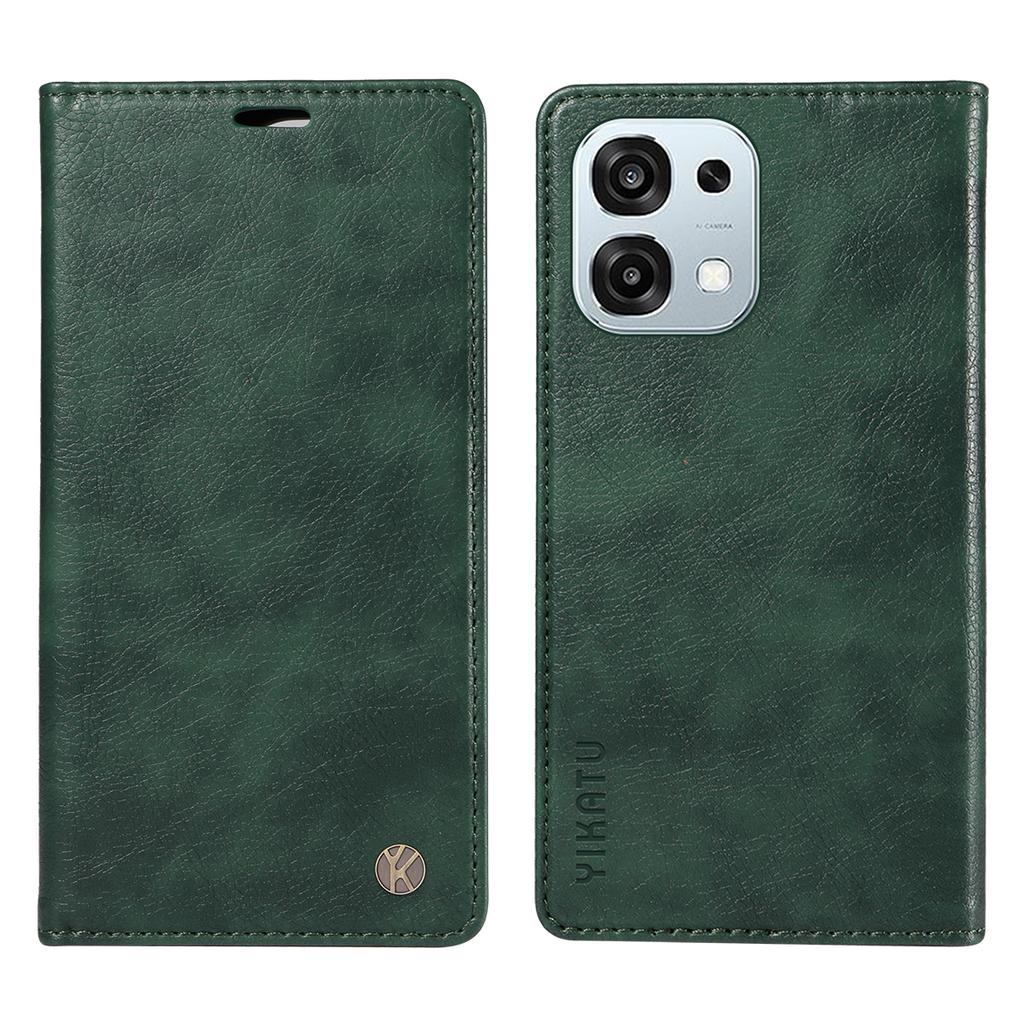 For Oppo A6 Pro 4G/Oppo F31 5G/Oppo A6 Pro 5G Wallet Case YIKATU YK-006 Magnetic Closure Leather Phone Cover Litchi Texture