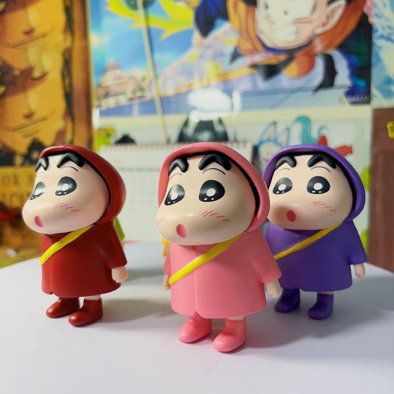 1 pieza 10 cm Kawaii Crayon Shin Chan Figura de Anime Impermeable Pvc Lindo Modelo de Colección Figura de Acción Juguetes Niños Niños Cumpleaños