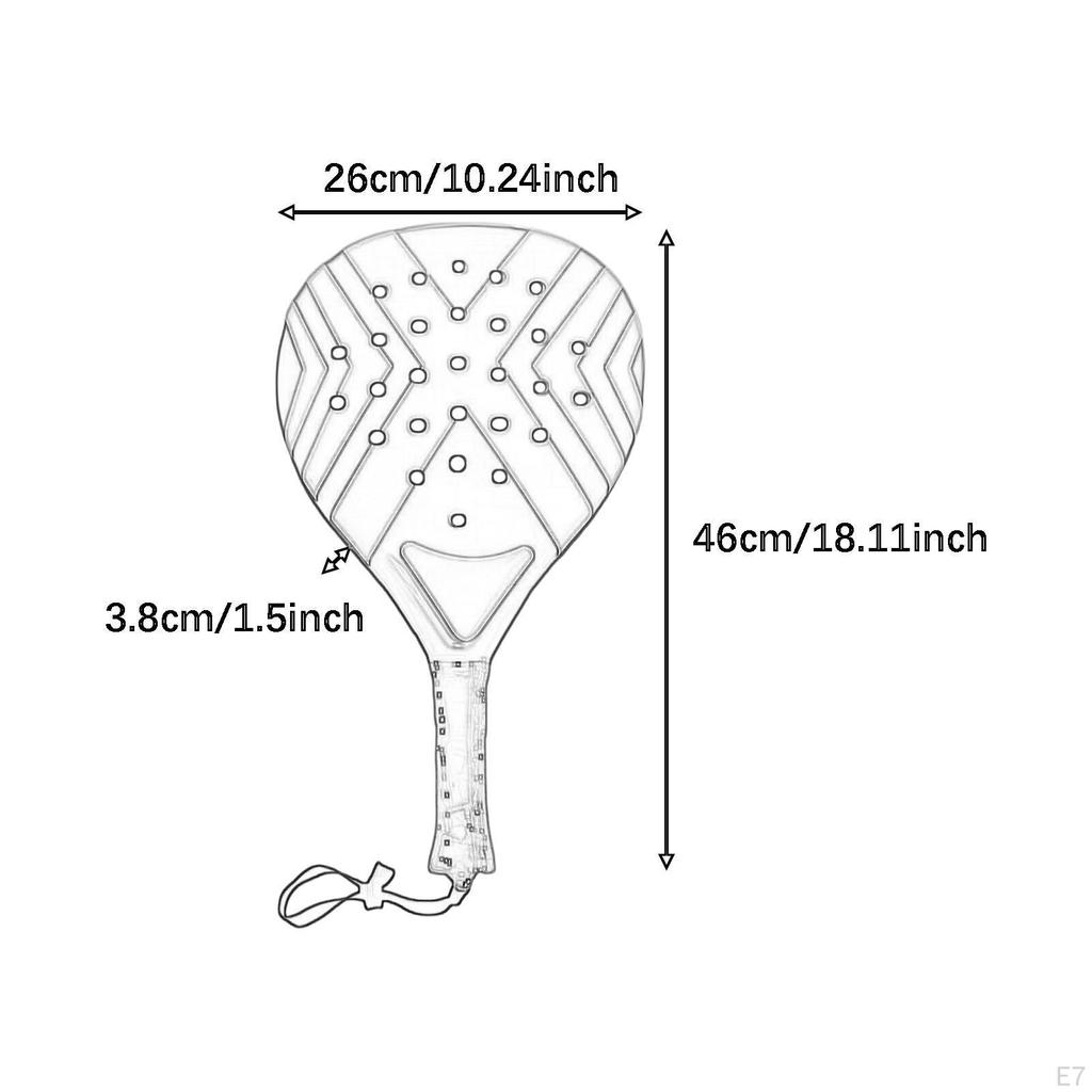 Padel Racket Beach Tennis Paddles with Storage Bag Sturdy Training Professional Lightweight