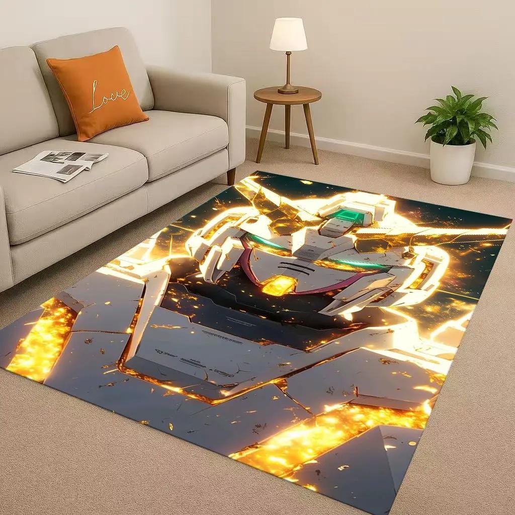 Gundam Cartoon Robot Christmas Gift Christmas Living Room Non-Slip Area Rug Carpet for Bedroom Sofa,Home Doormat Kids
