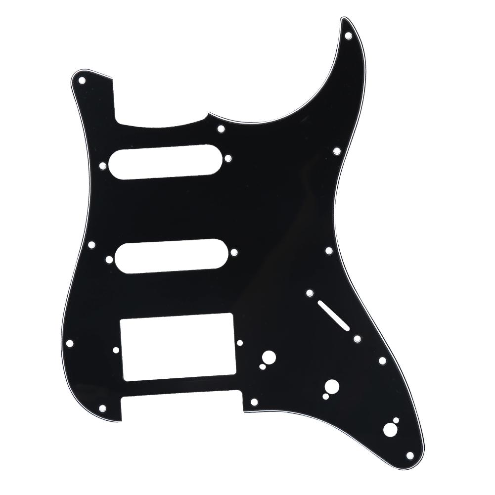 Quality 11 Holes Electric Guitar SSD Pickguard Accessory for ST SQ SSH Guitars(Black)