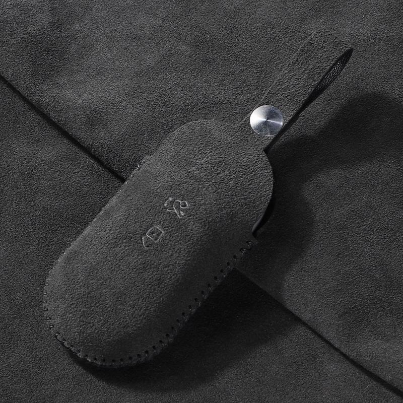Suede Leather Car Key Case Cover for Mercedes-Benz C S GLC EQE EQS Class W223 X254 V297 V295 W206 S206 X206 key Fob Shell Case