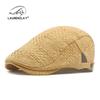 Men's Straw Beret: Spring/Summer Sun Protection, British Retro Duckbill Cap, Casual Newsboy Hat