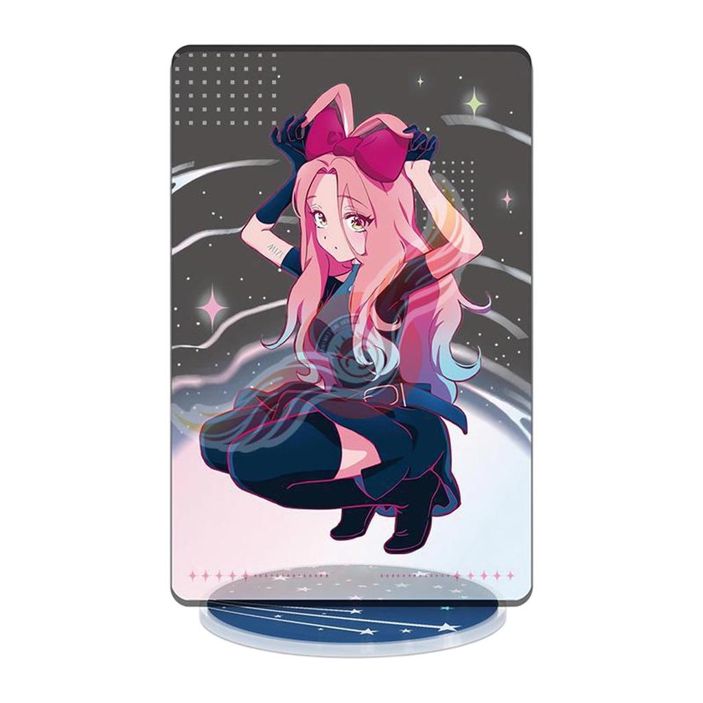 Acrylic Stand Figure Anime Character Display 20CM Height Double-Sided Print Clear Base Decorative Model Stand for Desk Shelf Display