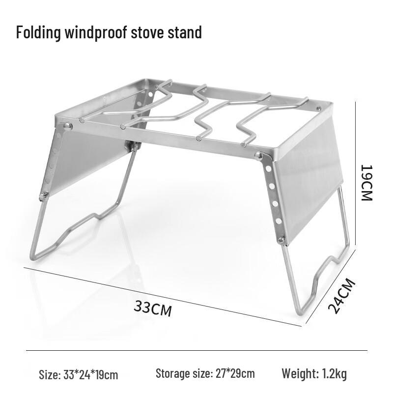 CENLOON Outdoor Folding Stainless Steel Pot Rack