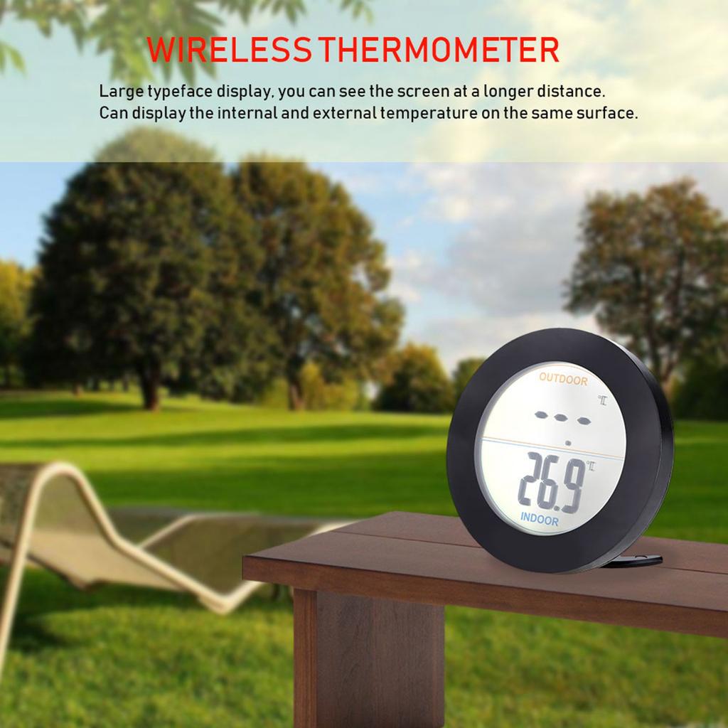 Draadloze Thermometer LCD Display Binnen Buiten Sensor Temperatuursensor Binnen Buiten Wit
