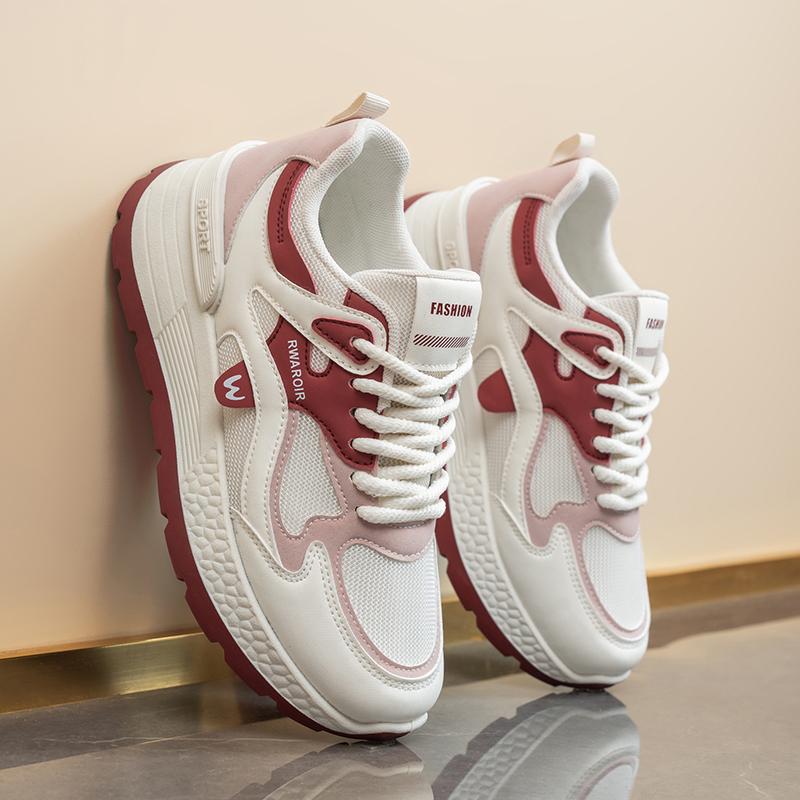 Women'S Dad Shoes Spring New Breathable Mesh Korean Style Thick Sole Casual Running Sneakers