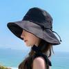 New Summer Cotton Wide Brim Bucket Hat Outdoor Trendy Lightweight Anti Uv Women Fisherman Caps Sunscreen Travel Beach Panama Cap