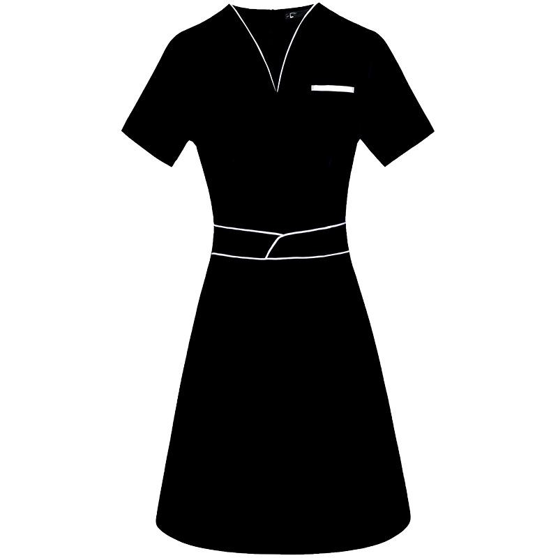 Chinese Style Women's Summer Uniform Dress for Spa Technicians