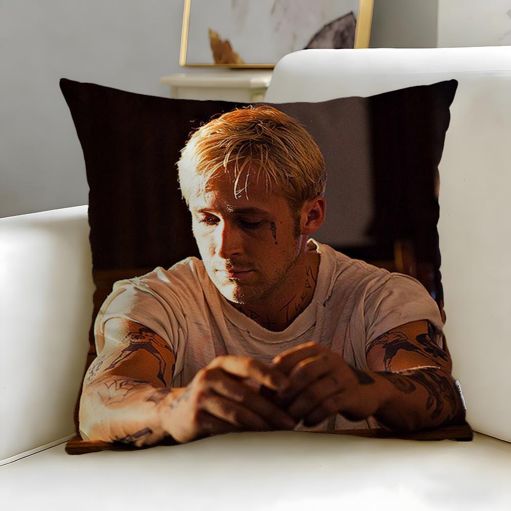 Popular Actor Ryan Gosling Cushion Cover Soft  EasyWash Pillow Case  Versatile for Couch Bed Travel and Office