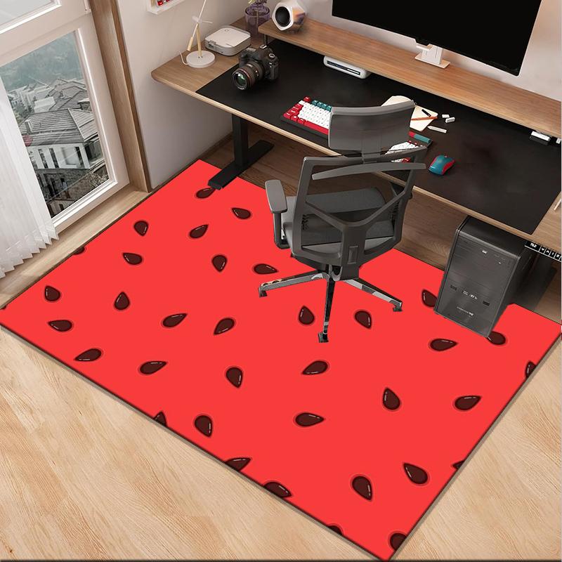 Watermelon Slice Pattern Office Rug Chair Mat, Entryway Carpet, Suitable for Front Door, Bedroom, Living Room, Desk, Holiday Gift