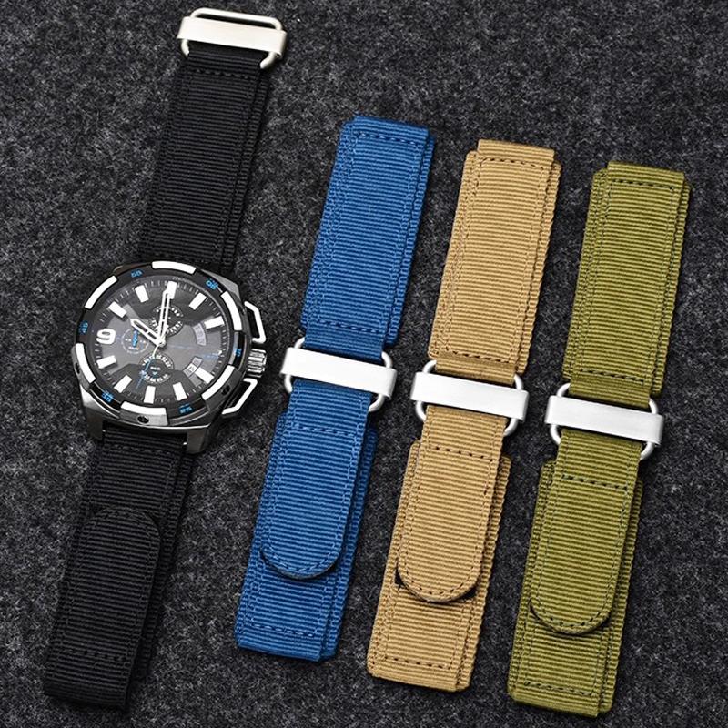 Watch accessories For Seiko Rolex Panerai Tudor Hook-and-loop fastener Nylon sport watchband for Nato watch strap 22mm 24mm