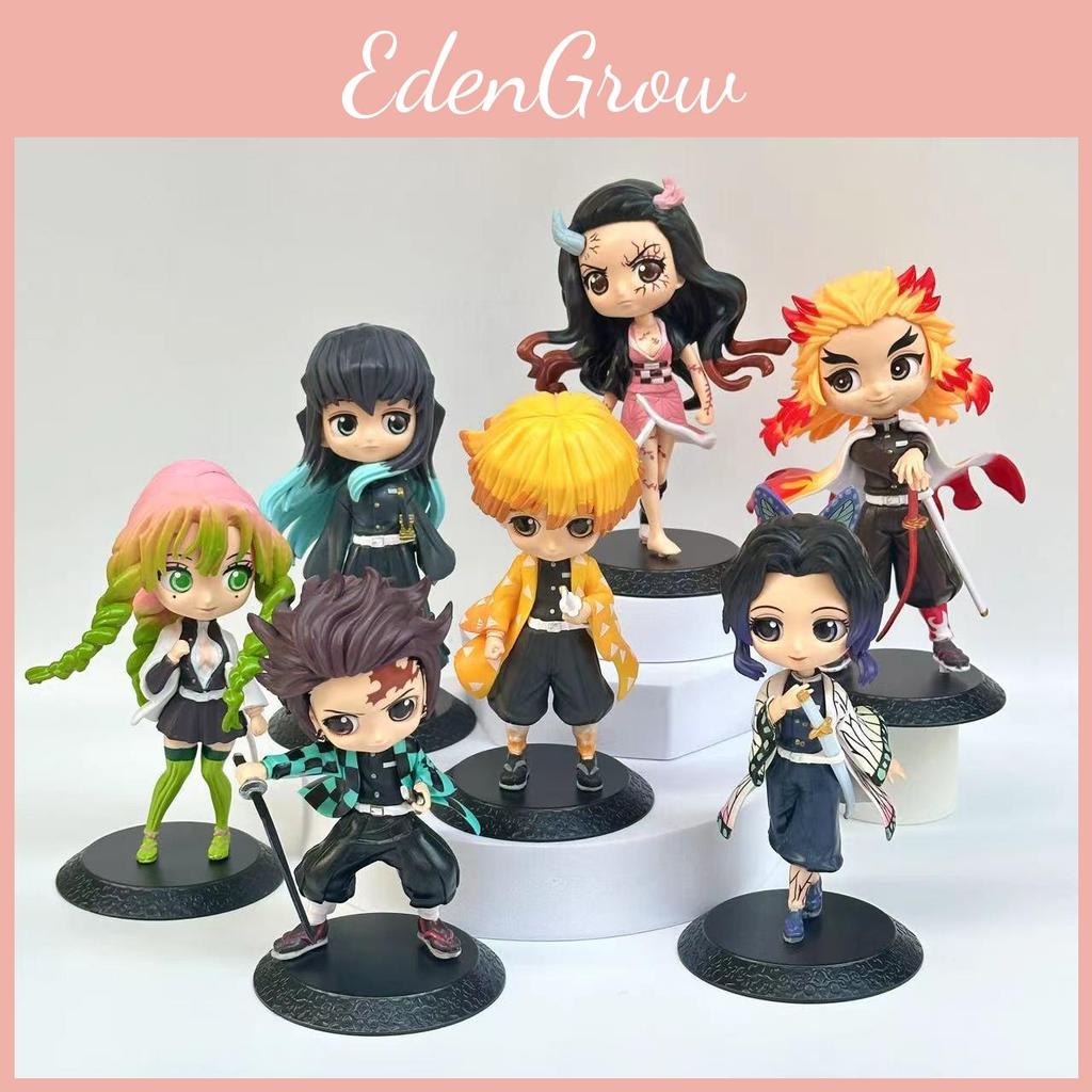 Demon Slayer Pvc Figure Set With Collectible Anime Characters For Fans And Decor