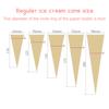 60 Pcs Anti-Drip Paper Tray For Ice Cream Cone Flower Shape Paper Drip Proof Ice Cream Holder Card