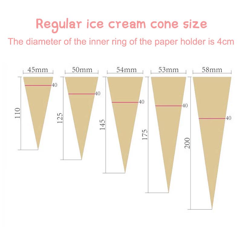 60 Pcs Anti-Drip Paper Tray For Ice Cream Cone Flower Shape Paper Drip Proof Ice Cream Holder Card
