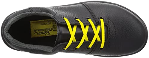 Simon Antistatische Sicherheitsstiefel, JIS-Standard, Bequem, Leicht, Gepolstert, Basic, Antistatisch, Schnürung, AW12, Schwarz, Größe 23,0 cm