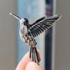 Yousheng Bird Brooch Realistic Flying Bird Colorful Rhinestone Decor Smooth Clothes Decoration Jewelry Anti-rust Colorfast Lady Dress Shirt Collar
