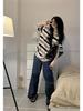 Women's 2024 Striped Pure Cotton Short-Sleeve T-Shirt - BF Style, Loose Fit, Casual Summer Top