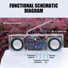 87.5-108MHz Dual-Channel FM Radio DIY Kit Digital Display Electronic Assemble Kit with Dual Speakers Type C Interface