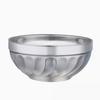 ZISIZ 18cm 304 Stainless Steel Insulated Rice Bowls (3-Pack)