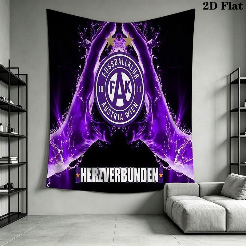 FK Austria Wien A Wall Hanging Printed Fabric Blanket Decorative Tapestries for Bedroom Living Room Home Decor