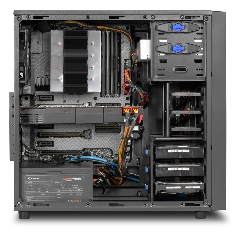 Sharkoon ATXMicroATX compatible mid-tower PC case VS4-V series Black SHA-VS4-VBK