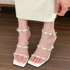 Fashion Women's High Heel Sandals Luxury Designer Sandals Fashion Rhinestone Flowers Sandals for Women High Heels Wedding Banquet Sandal