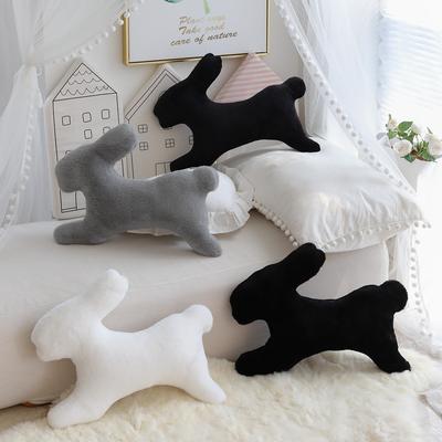 Black and White Back Rabbit Throw Pillow Plush Toy Doll Bunny Doll Sofa Pillow Cushion Doll
