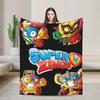 Super Zings Throw Blanket for Couch Funny Superzings Soft Fuzzy Plush Blanket 50x60 Inches Multi-size Bedspreads for All Seasons