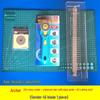 Leather & Rubber Cutting Tool Set: Rotary Cutter, Taper Ruler, Trapezoidal Ruler, and Cutting Mat