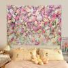 Pastoral Rose Flower Tapestry Spring Tapestry Background Cloth HD Hanging Cloth Tapestry Home Decor Home Decor with Install Fittings