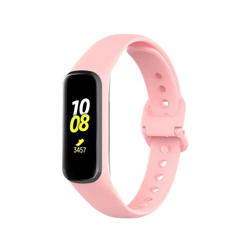 

Силіконовий спортивний ремінець для Samsung Galaxy Fit 2 SM-R220 Браслет на зап ястя Замінний ремінець Correa для Samsung Galaxy Fit2 рожевий