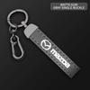 Car Key Chain Luxury Genuine Leather Keychain Pure Color Buckle for Mazda 3 bk bl 323 Axela Atenza CX-3 CX-4 CX5 Auto Accessorie vf2