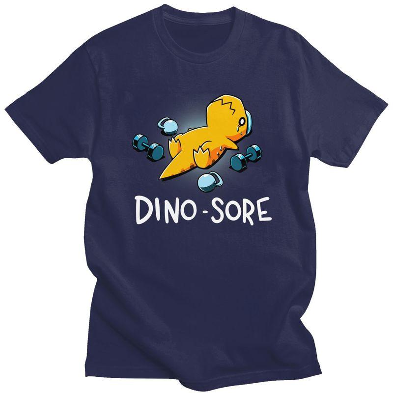 

Dino Sore Funny Dinosaur Workout Gym Lifting Fitness T Shirts 100 Cotton Tees Shirt Streetwear Tshirts ShortSleeve Clothes 4XL