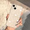 White Heart Transparent Phone Case for iPhone 12-16E/11 Soft Cover