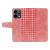 For Oppo Reno14 5G (China)/Oppo Reno14 F 5G/Oppo Reno14 5G (Global) Leather Case Wallet Stand Grids Imprinted Phone Cover with Strap