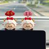 Resin Auto Interior Lamb Ornament Creative Zodiac Sheep Statue Chinese Zodiac Figurine  Table Decor