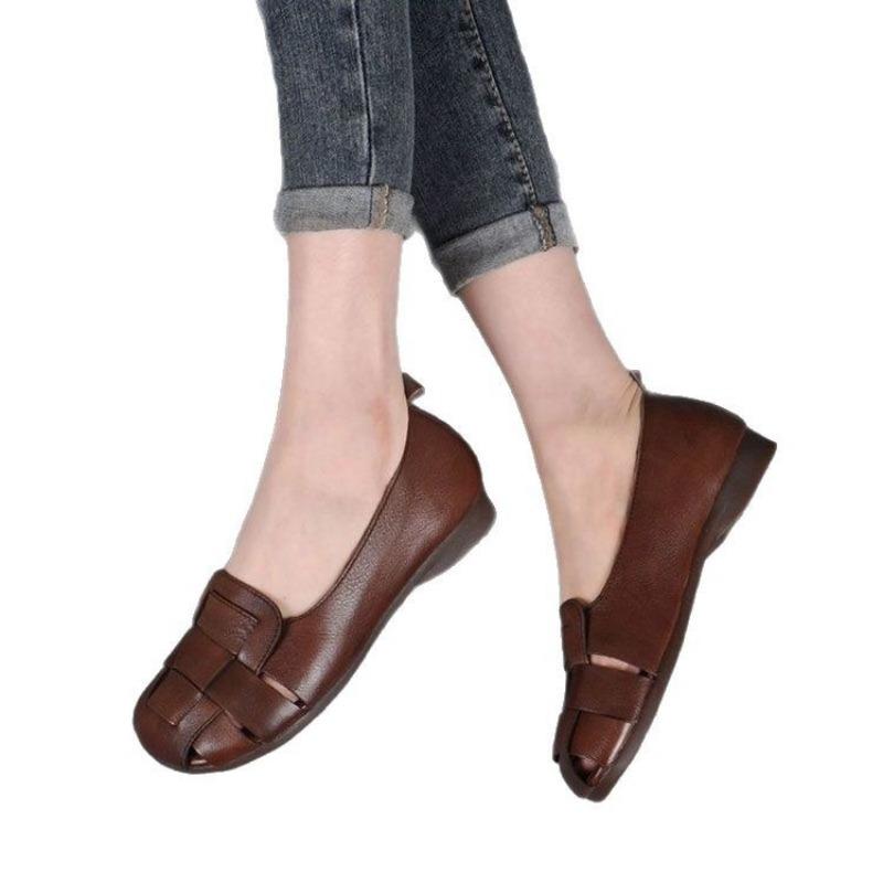 Softsoled Shoes New Womens Comfortable Breathable And Retro Single Sandals