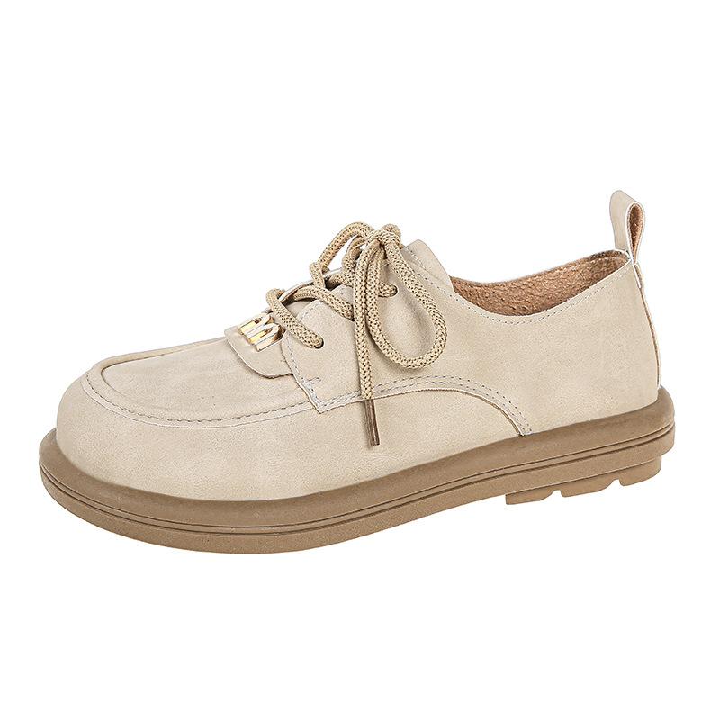 

Маленькие кожаные туфли женские повседневные туфли на плоской подошве весна и осень A Footstroke ленивые ретро-туфли Bean Single модные женские летние дышащие туфли 35