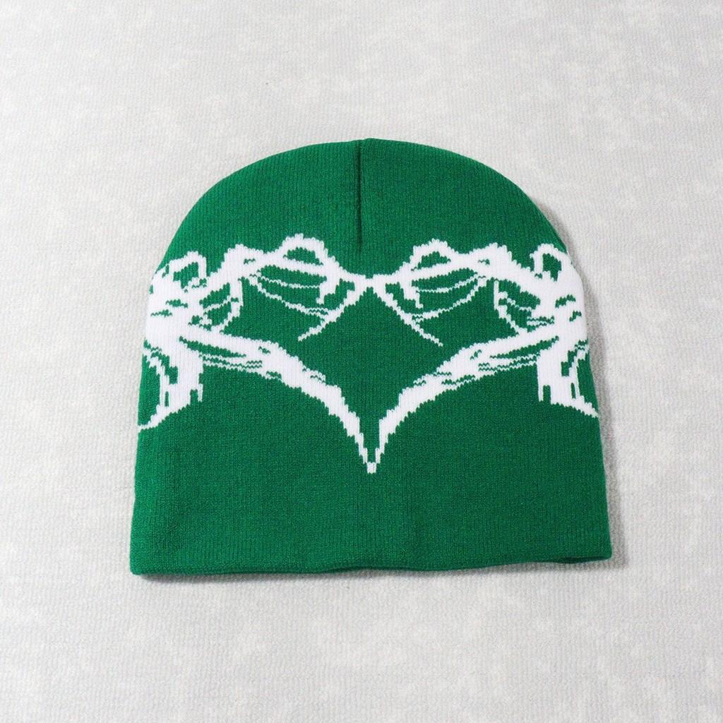 Autumn Winter Fashion Knitted Hat With Spider Web Pattern For Men Women