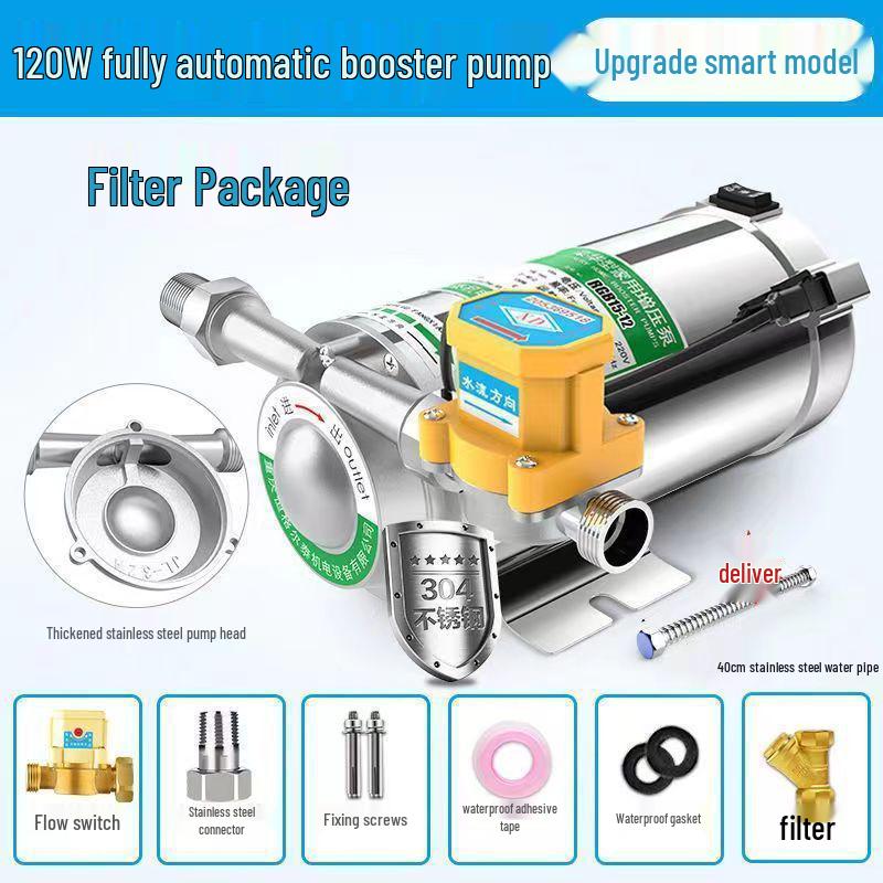 Automatic Silent Water Booster Pump for Solar Heaters, 220V