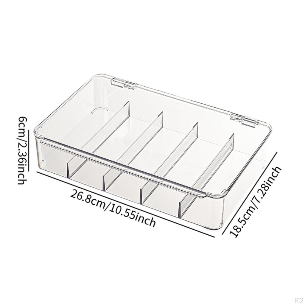 Sunglasses Organizer Storage Box 5 Compartments Lightweight Countertop Divided Eyewear