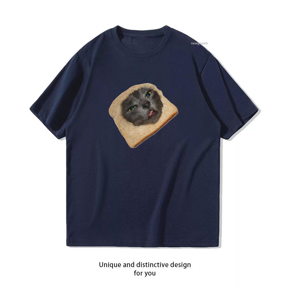 

Bread Cat funny Adult TShirt woman man Casual cotton graphic t shirts Creative streetwear Classic Oneck shirt 4XL